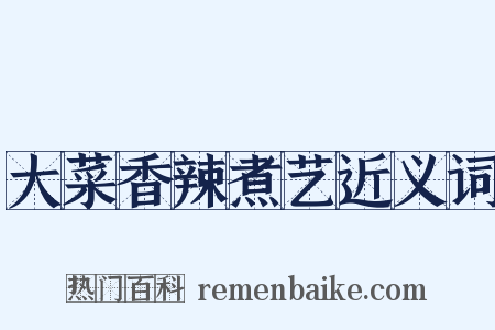 大菜香辣煮艺近义词是什么意思的图片